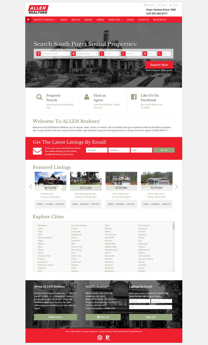 Haroldallen.com Equity child theme customization with IDX Broker for Real Estate