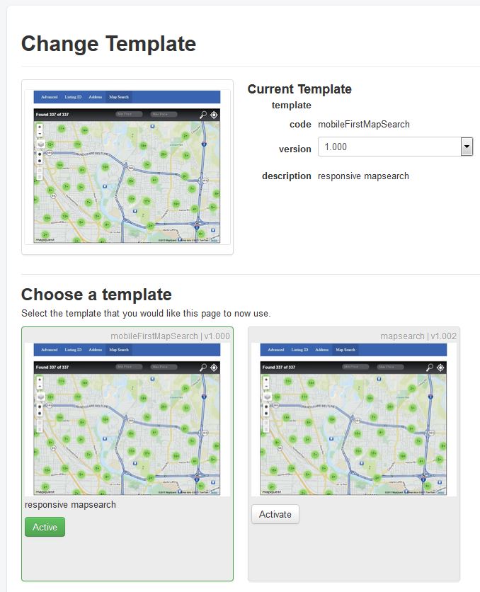 IDX Mobile Responsive Map search template page