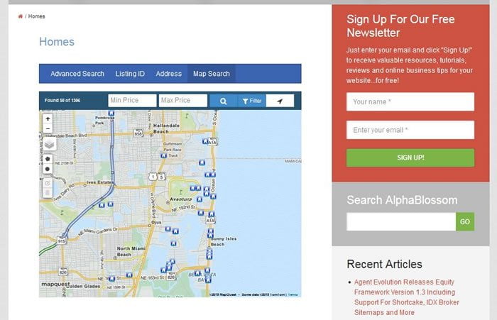 IDX Mobile Responsive Map Search