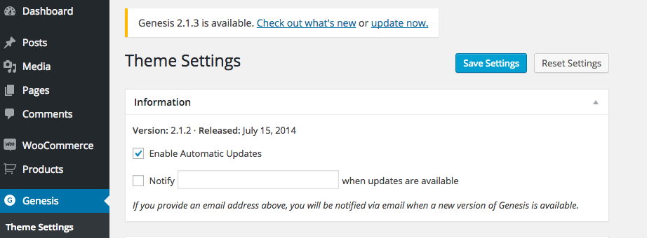Genesis Framework Update