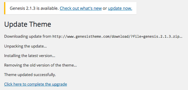 Complete the Genesis Update