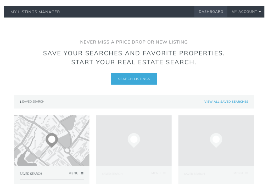IDX Broker new My Listings Account Layout