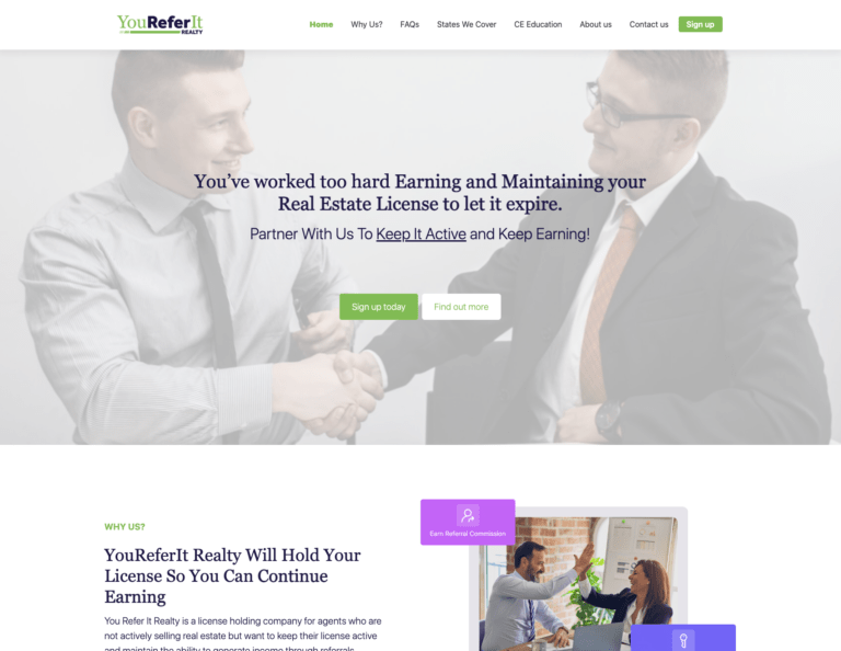 You Refer It Realty Website