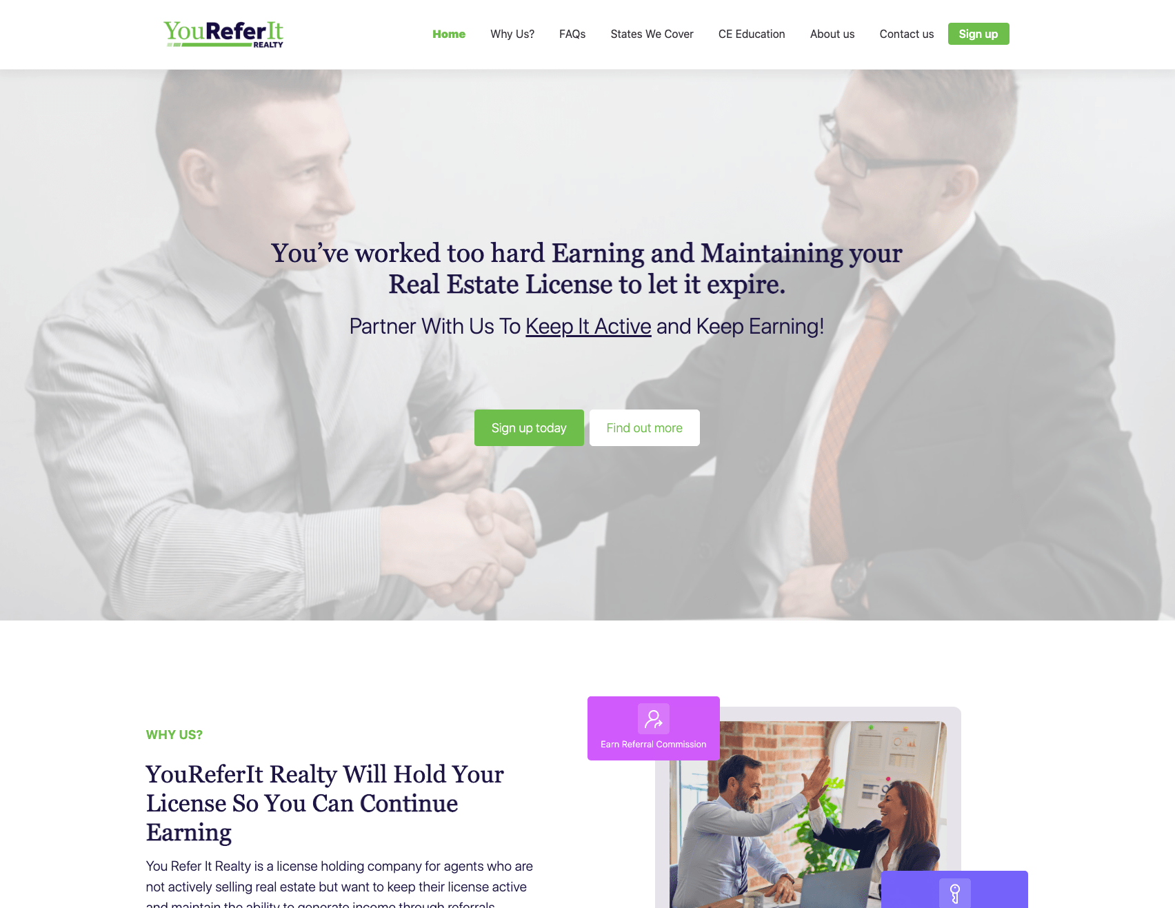 You Refer It Realty Website